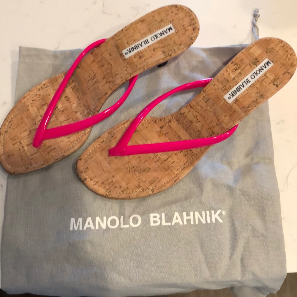 Manolo Blahnik kitten heel sandals